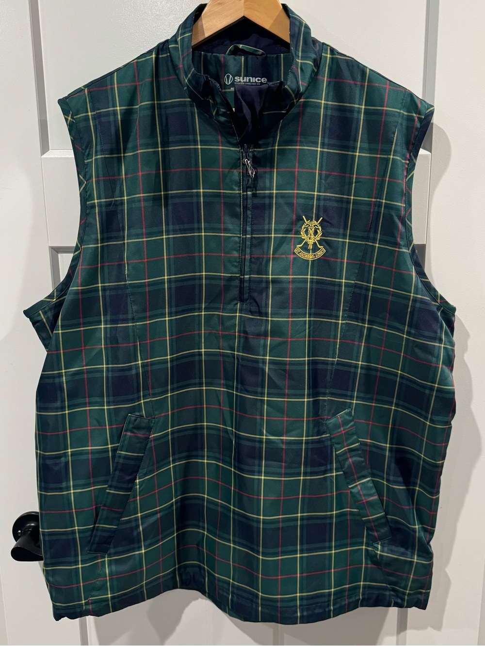 NEW St Andrews Sunice Sport X20 The Old Course Links 1/4 Zip Vest Windbreaker XL